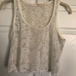 F21 Lace Crop Tank